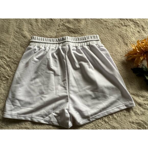White Draw String Shorts - Picture 4 of 6